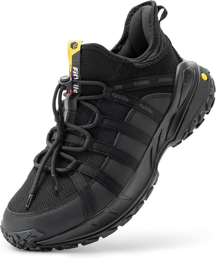 Extra Brede Heren Wandelschoenen Slip-On Antislip Ademende Outdoor Schoenen