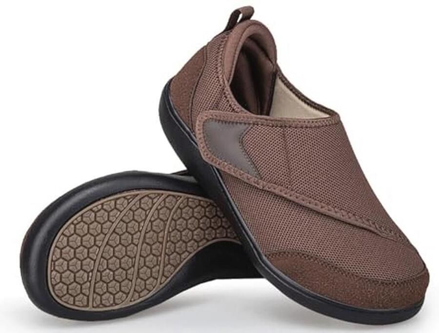 Extra Brede Pantoffels voor en met Klittenbandsluiting Ideaal voor Wandelen en Vrije Tijd