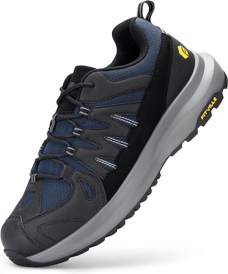 Extra Brede Wandelschoenen Heren Lichtgewicht Trekking Schoen Ademend Outdoor Met Antislip Zool