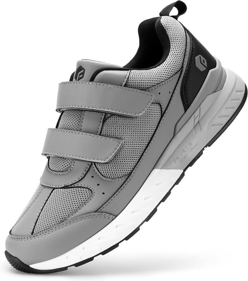 Extra Brede Wandelschoenen met Klittenband voor Heren Orthopedisch en Comfortabel