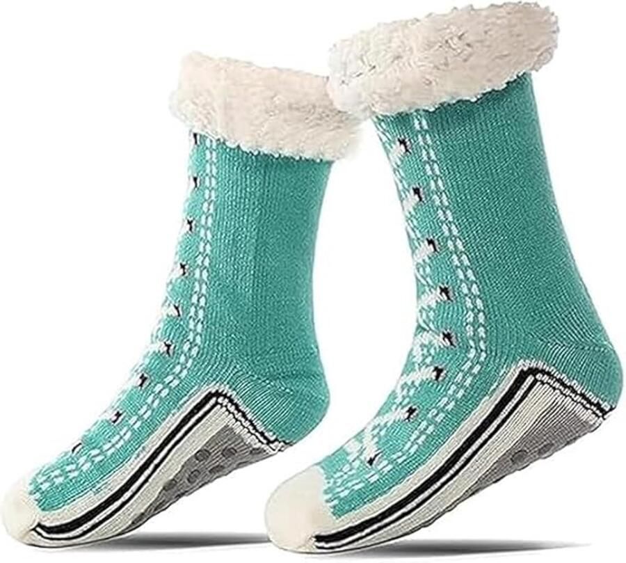 Extra Dikke Kasjmier Pantoffels En Sokken Set Voor Dames Antislip Zachte En Warme Binnenshuis Slippers Ideaal Voor Winter Luxe Kerstcadeau In Uniek Design Voor Vrouwen