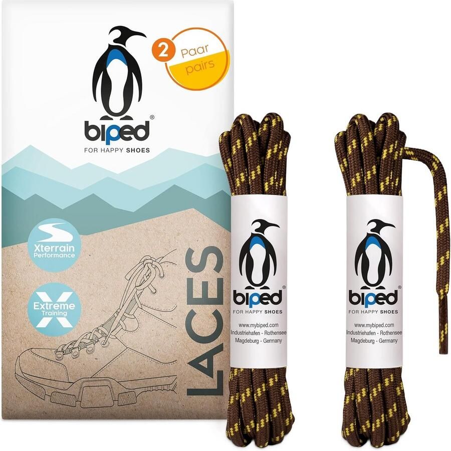 Extra Sterke Ronde Schoenveters voor Wandelschoenen en Werkschoenen 2 Paar