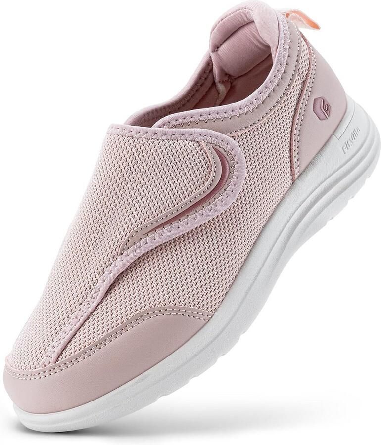 Extra Wijde Loopschoenen Dames met Antislip Verstelbare Comfortschoenen voor Artritis en Gezwollen Voeten