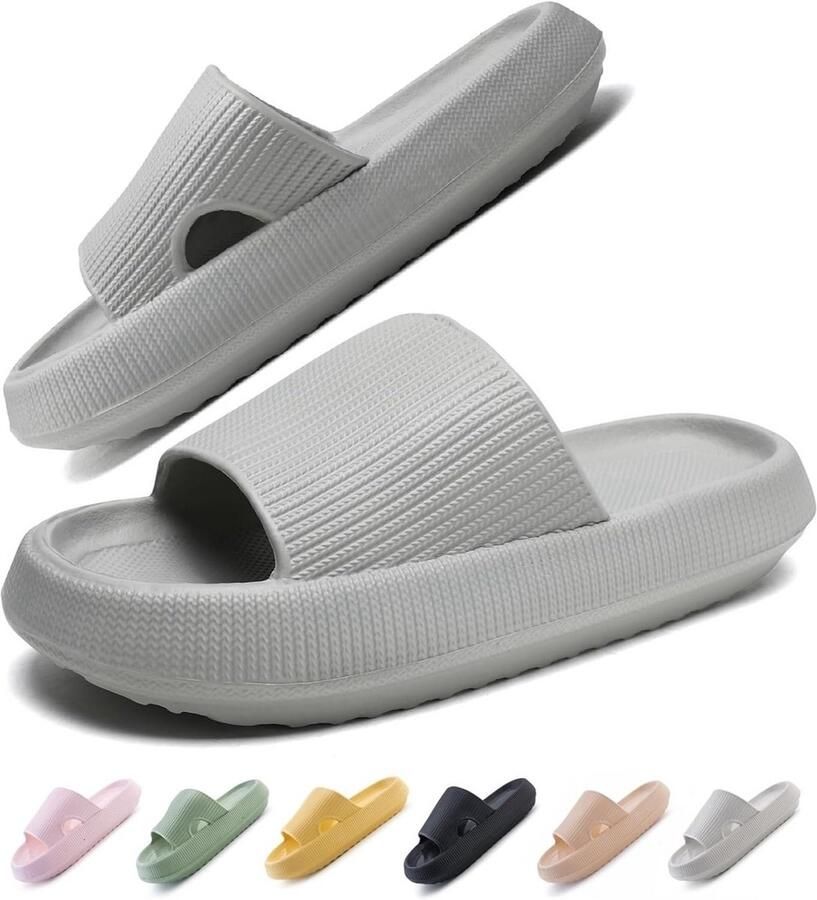 Extreem Zachte Antislip Wolken Pantoffels met Dikke Zool voor en