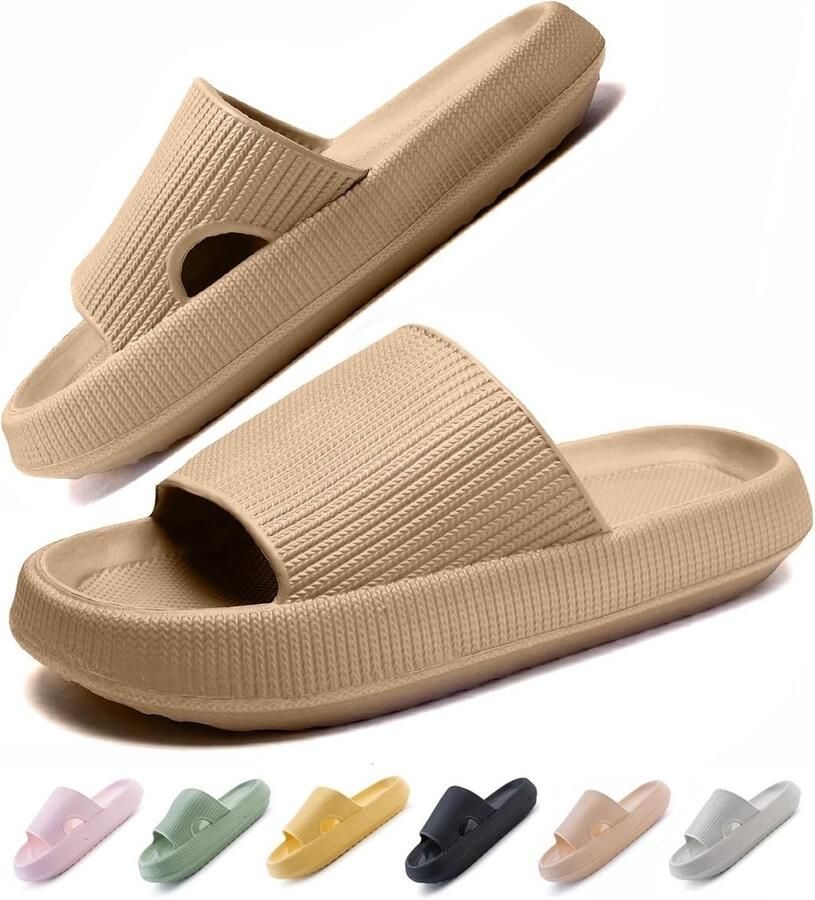 Extra Dikke Wolkenpantoffels Slides Unisex Extreem Zachte en Antislip Badslippers
