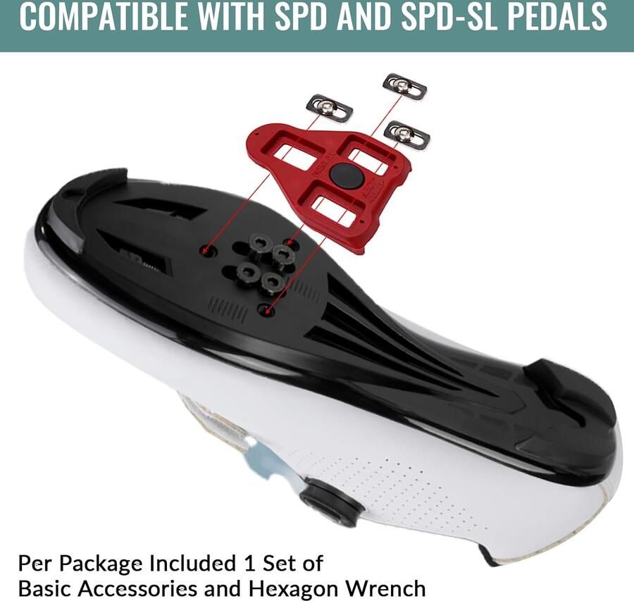 Unisex Fietsschoenen voor Mannen en Vrouwen Geschikt voor Look SPD en SPD-SL Cleats Ideaal voor Fietsen en Wielrennen