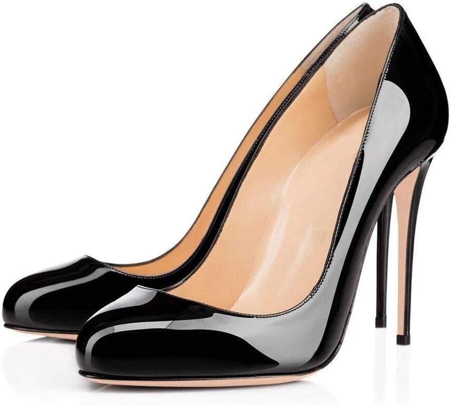 Fashion Ronde Toe Stiletto Slip-on Super Hoge Hak Comfortabele Avondfeest Pumps Grote Maat Zkd337s