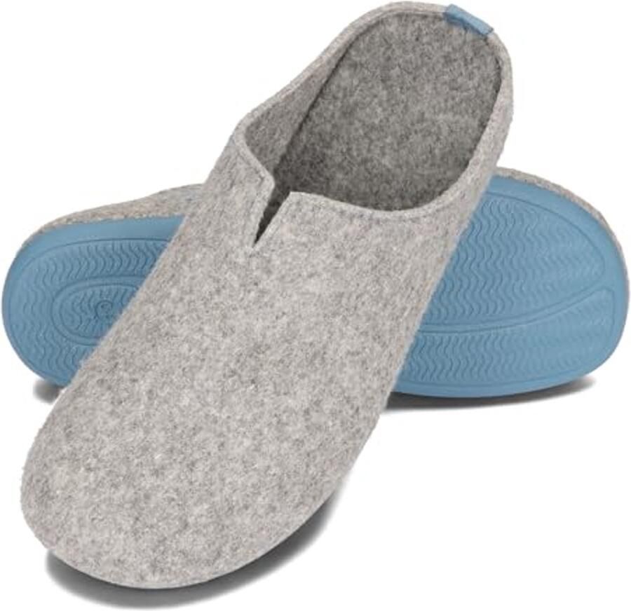 Felt Slippers for Men with Flexible Rubber Sole Comfortable and Stylish
