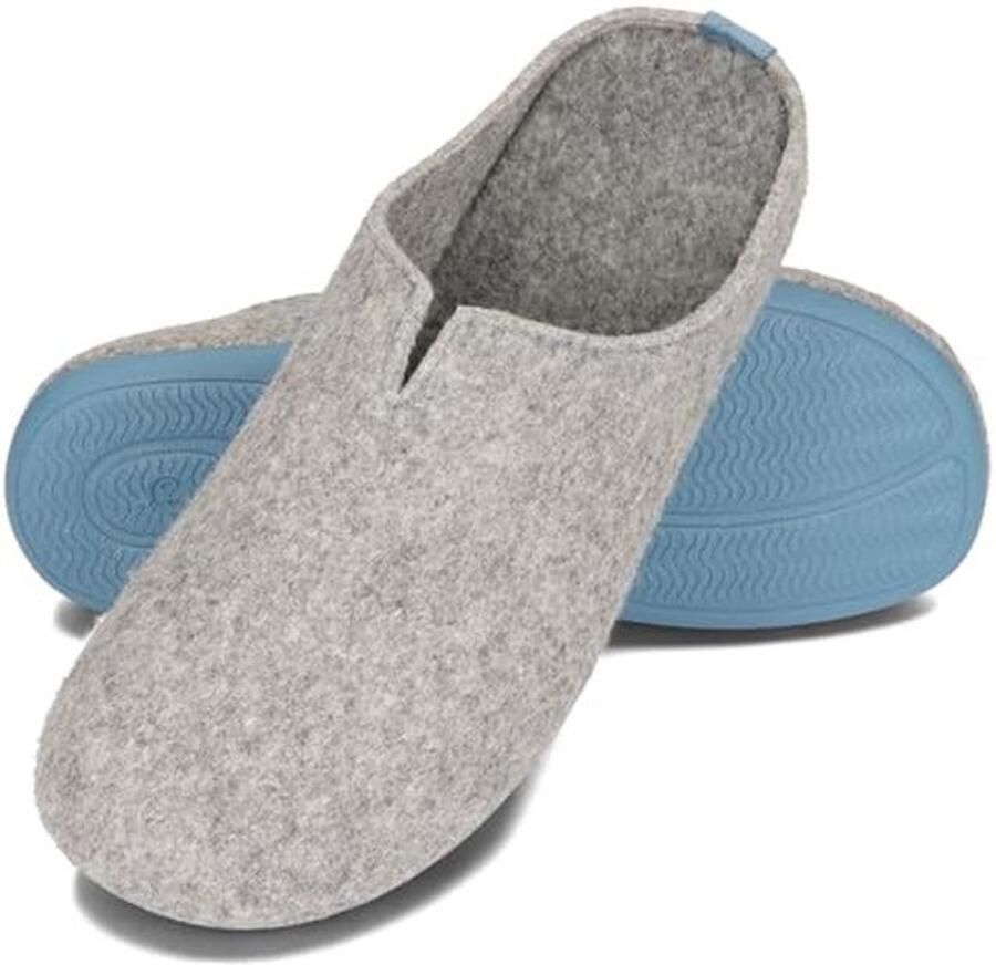 Felt Slippers for Men with Flexible Rubber Sole Comfortable and Stylish