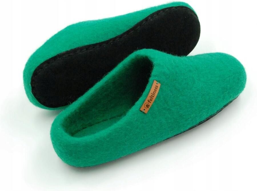 Feltiness Vilten Pantoffels Dames Wol Leer