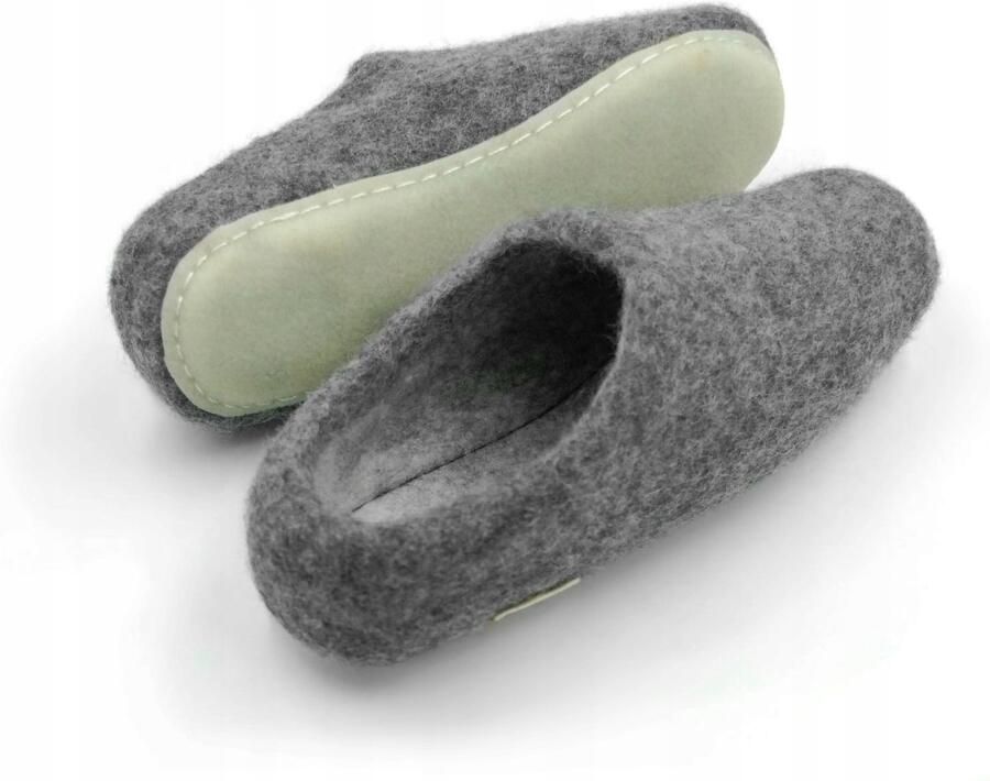 Feltiness Vilten Pantoffels Wol 41 42 met Rubberen Zool