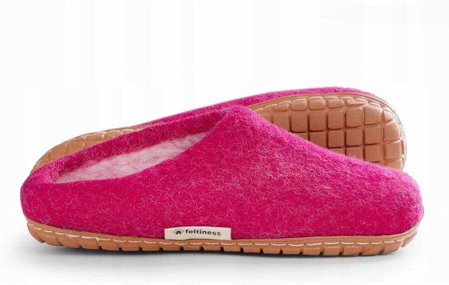 Feltiness Wol Slaaphakken met Rubberen Zool