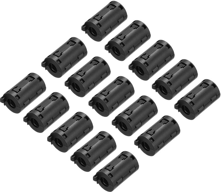 Ferriet-filters ringkern RFI EMI ruisonderdrukking kabelclip ID 9 mm voor elektronische apparaten industrie zwart stuks