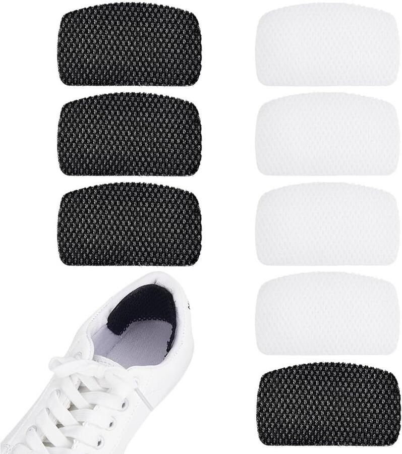 Fersenpolster voor sneakers 8 paar zelfklevende hielkussens in 2 kleuren voorkomt hielslip en blaren ideaal voor comfort en ondersteuning (60x100x3mm)