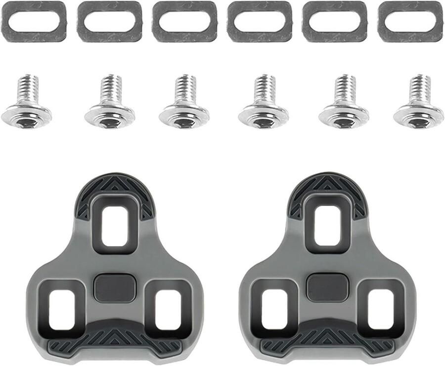 Fiets Calcles Pedalen Clips Fietsen Krachtoverbrenging 4.5 Graden Bewegingsvrijheid 3 Gaten Grijs