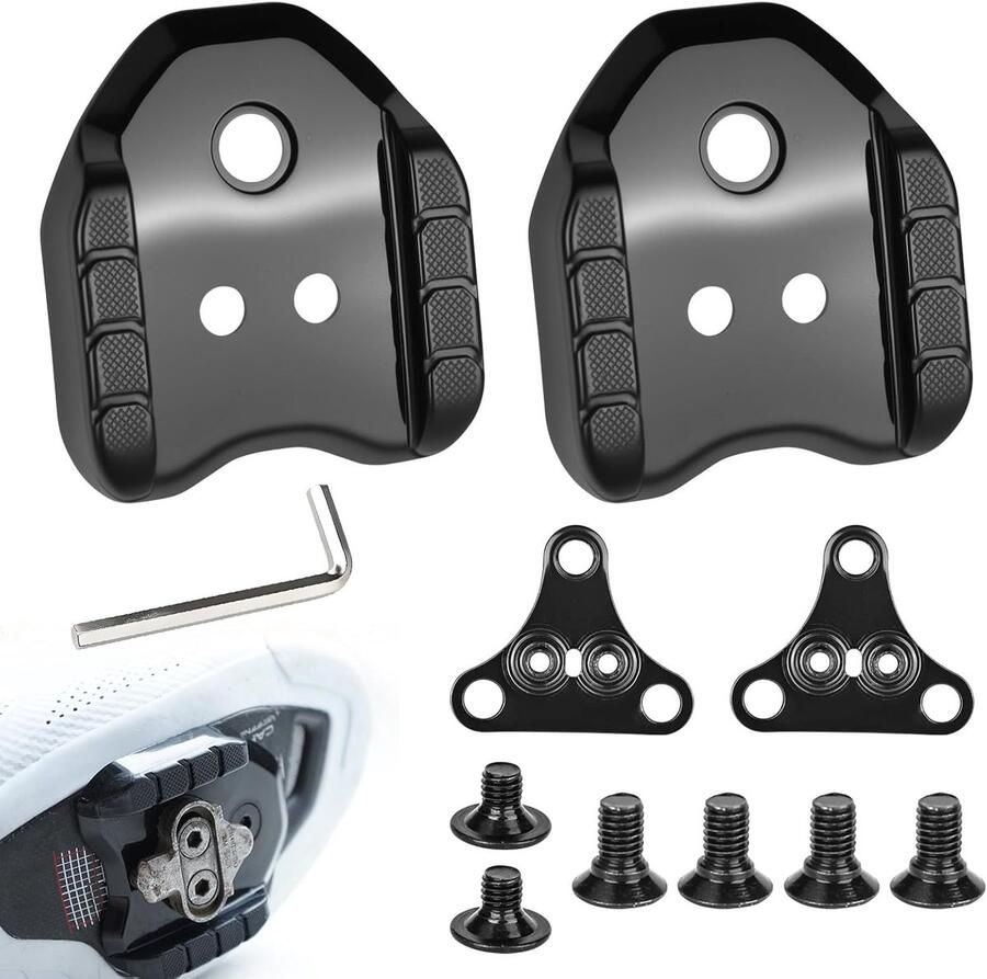 Fiets Cleats Adapter Pedaaladapter Schoen Fietsen Omzetten 3-Gats naar SPD 2 stuks Zwart