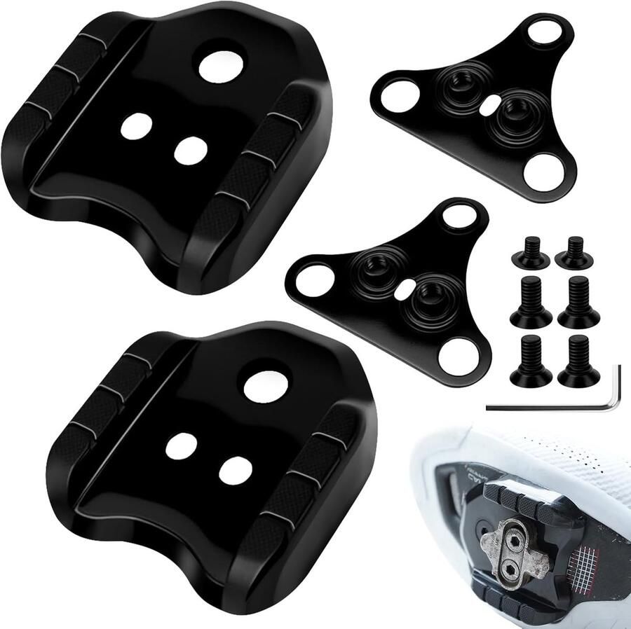 Fiets Cleats Adapter Pedaalplaten Converter Fietsen Aanpassen Compatibel met SPD 7 x Zwart