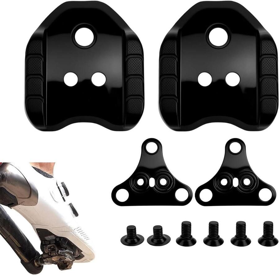 Fiets Cleats Adapter Schoenplaat Converter Fietsen Optimaliseren Universele Compatibiliteit 20 Gram Zwart