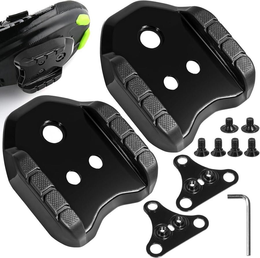 Fiets Cleats Adapters Schoen Plaat Converters Wegfiets MTB Aluminium Legering 2 Stuks Zwart