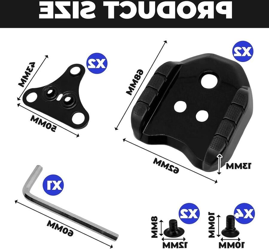 Fiets Cleats Adapters voor Shi o SPD 2 Stuks 3-Hole Plate Converter voor Fietsschoenen en Pedalen Ideaal voor Racefietsen en Mountainbikes