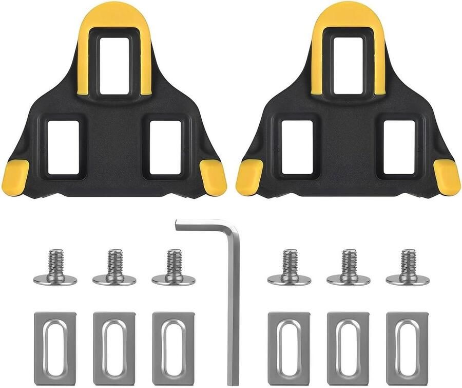 Fiets Cleats Set Schoenplaatjes Fiets Racefietsen Veilige Slipweerstand 1 Stuks Zwart