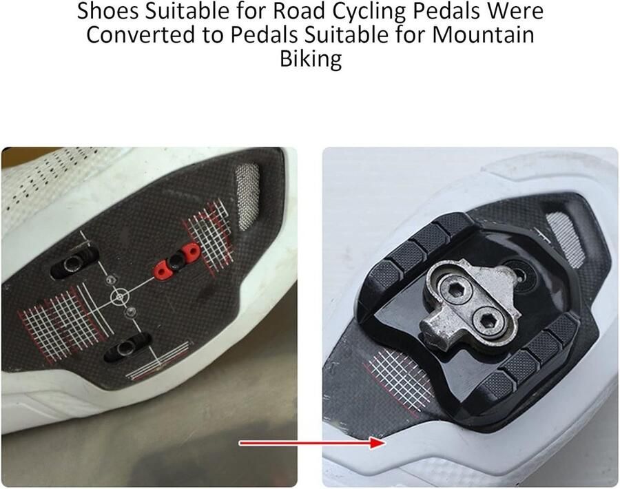 Fiets Cleats Set voor Klikpedalen en Fietsschoenen Ideaal voor Indoor Cycling en Racefietsen Inclusief Pedal Adapters en Verbeterde Grip