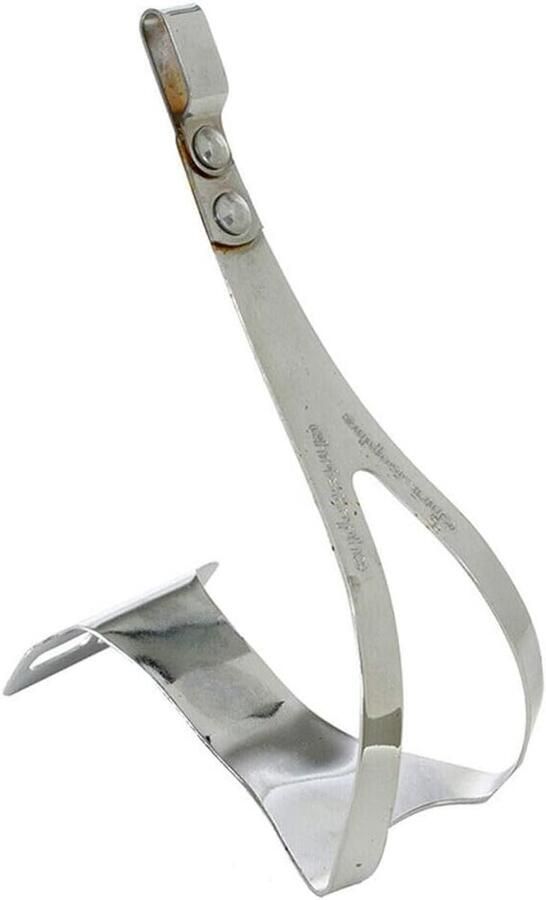 Fiets Clips Halve Teen Clips Klassiek Fietsen Gelegeerd Staal L XL Chroom