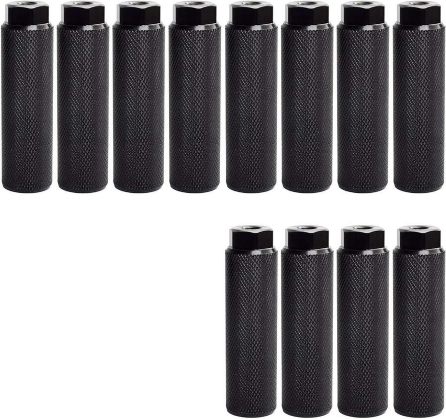 Fiets Haringen Pedalen Voetsteunen Extra Grip Anti-slip Groeven 12 Stuks Zwart