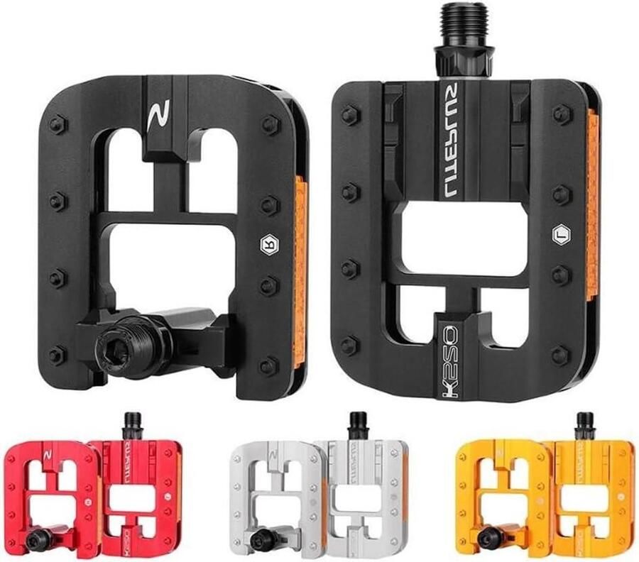 Fiets Opvouwbare Pedalen Vouwfiets Pedalen Ruimte Besparen Snel Opvouwbaar Ontwerp 14 mm Schroefdraad Rood