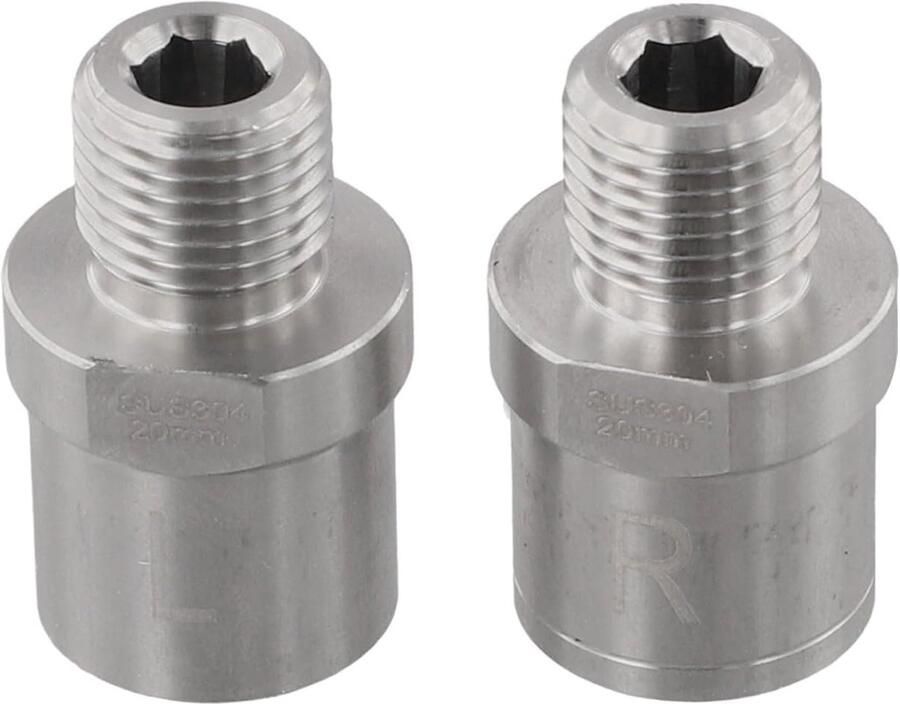 Fiets Pedaal Adapters Converter Set Verbeter Fietscomfort Roestvrij Staal 20mm Spacer Zilver