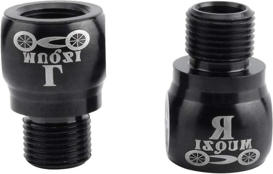 Fiets Pedaal Adapters Extenders Schroeven Comfortabel Fietsen Verbreed 20MM M14 x 21 mm Zilverachtig