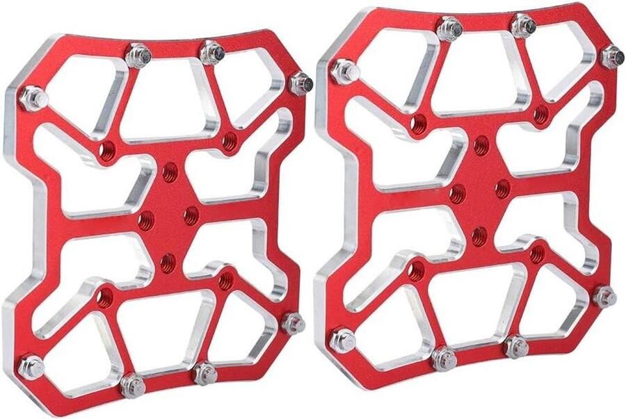 Fiets Pedaal Adapters Pedaal Omvormers Fietsen Verbeteren Met Anti-slip Spikes 9x9x Rood