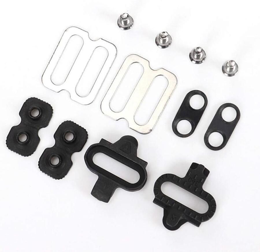Fiets pedaal adapters Schoenplaat adapters Efficiënt fietsen Universeel SPD systeem Zilver