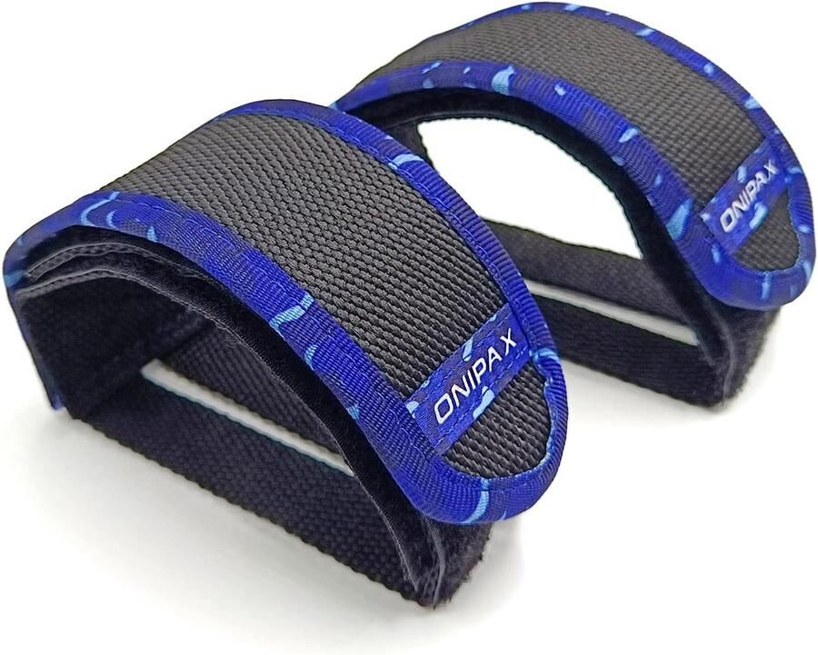Fiets Pedaal Bandjes Teen Clips Fietsen Stabiliteit Verstelbaar Ontwerp Maat L Blauw Camouflage