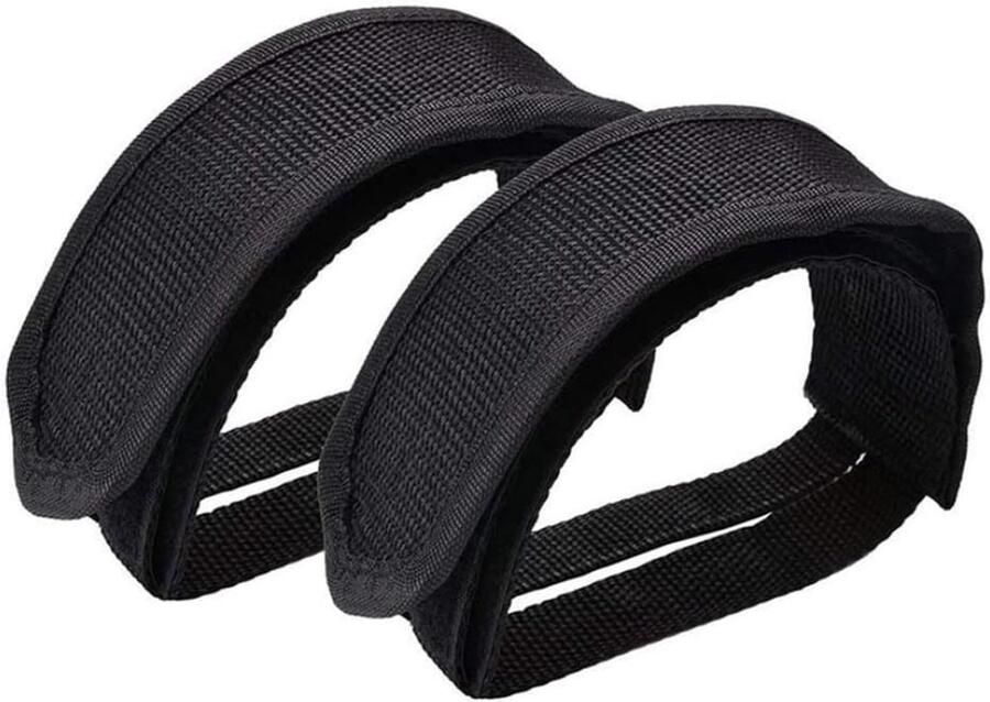 Fiets Pedaal Bandjes Teen Clips Veilig Fietsen Dubbelzijdig Tape 2 Stuks Zwart