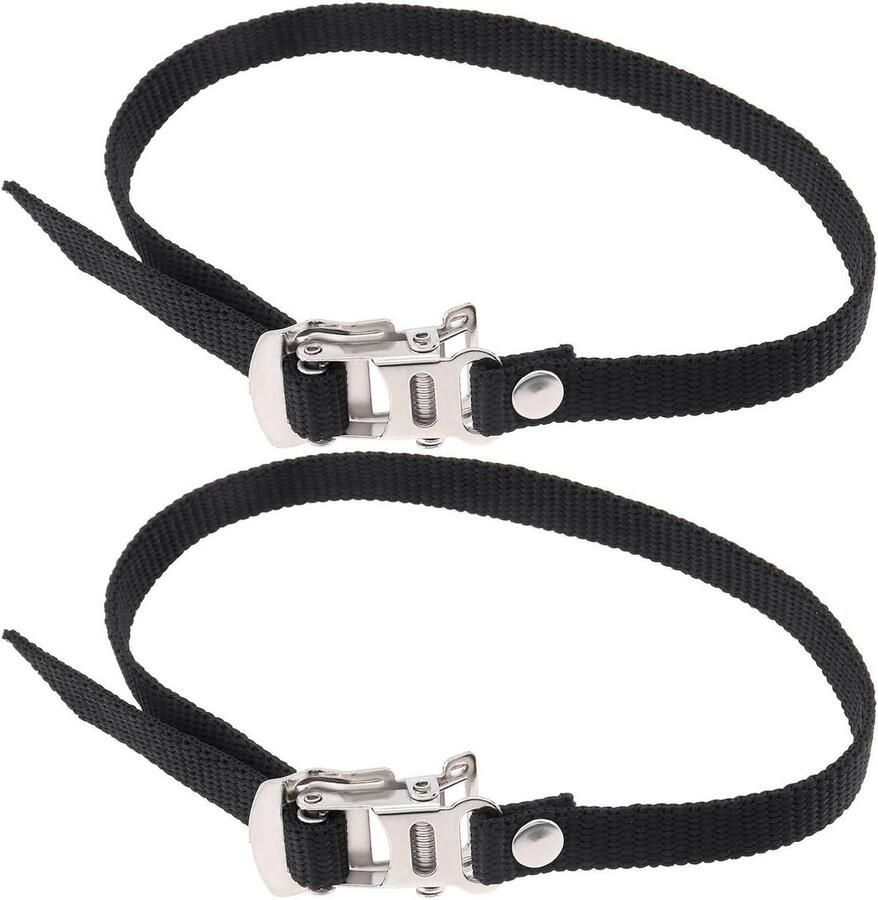Fiets Pedaal Clips Pedaalbanden Stabilisator Fietsen Binnen Buiten Antislip Universeel 2 Stuks Zwart