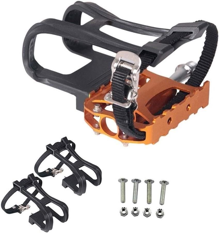 Fiets Pedaal Clips Teen Clips Rie Veiliger Fietsen Eenvoudig Comfortabel One size Zwart