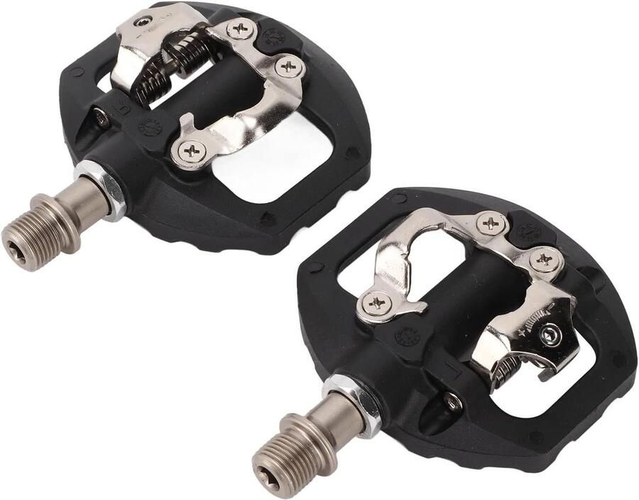 Fiets Pedaal Dubbelzijdig Pedaal Mountainbiken Twee Modi 14mm Schroefdraad Zwart