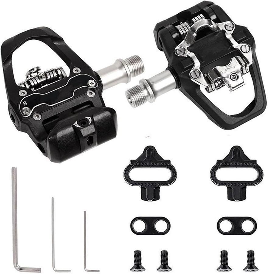 Fiets Pedaal MTB Racefiets Comfortabel Fietsen Zelfvergrendelend Systeem 9 16 inch Zwart