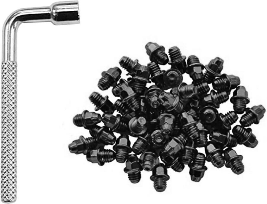 Fiets Pedaal Pins Pedal Studs Verbeteren Grip Roestvrij Staal 50 Stuks Zwart