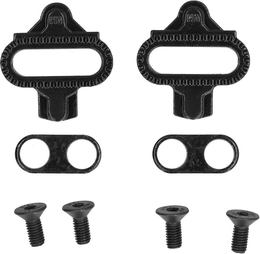 Fiets Pedaal Plaat Cleats Set Veilig Fietsen Chroom Molybdeen Staal 2 Stuks Zwart