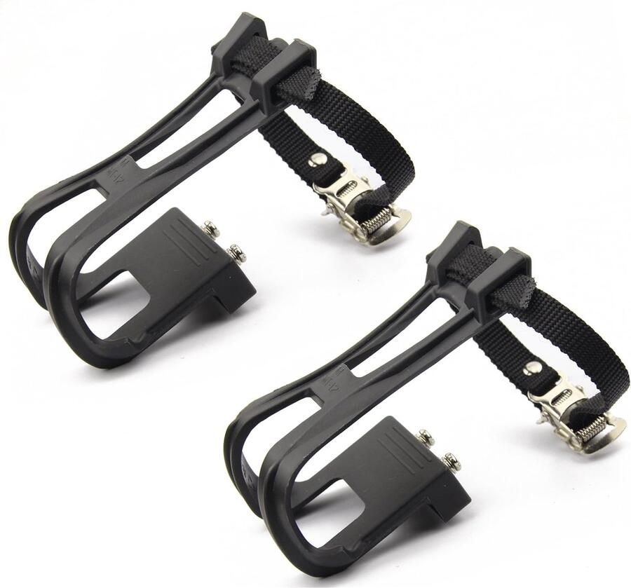 Fiets Pedaal Rie Teen Clips MTB Fietsen Robuuste Nylon Constructie 7.98 x Zwart