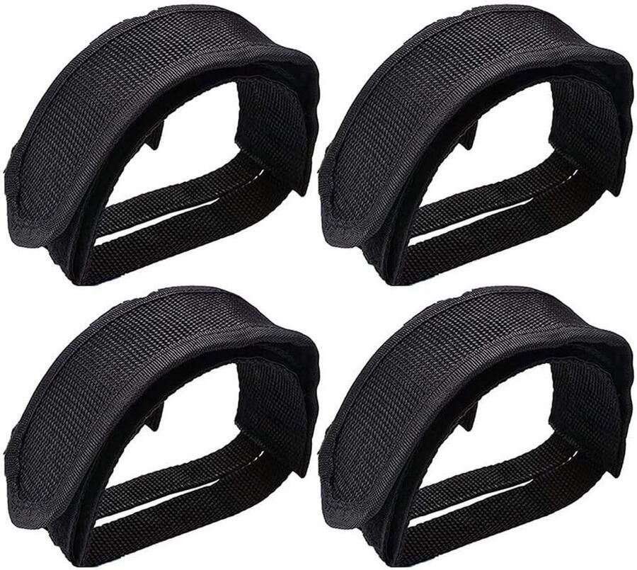 Fiets Pedaal Rie Teen Clips Veilig Fietsen Verstelbaar Nylon Max Zwart