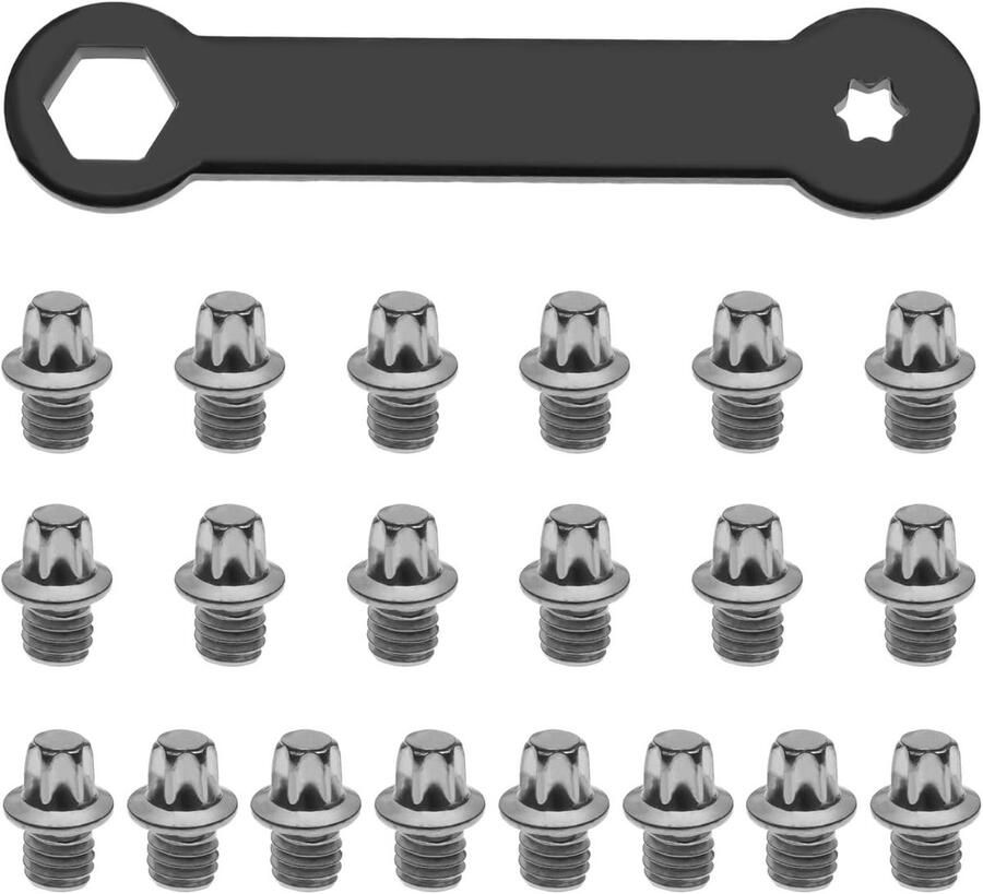 Fiets Pedaal Schroeven Pedaalbouten Anti Slip Verbeteren Grip Roestvrij Staal M4x4.4mm Zilver