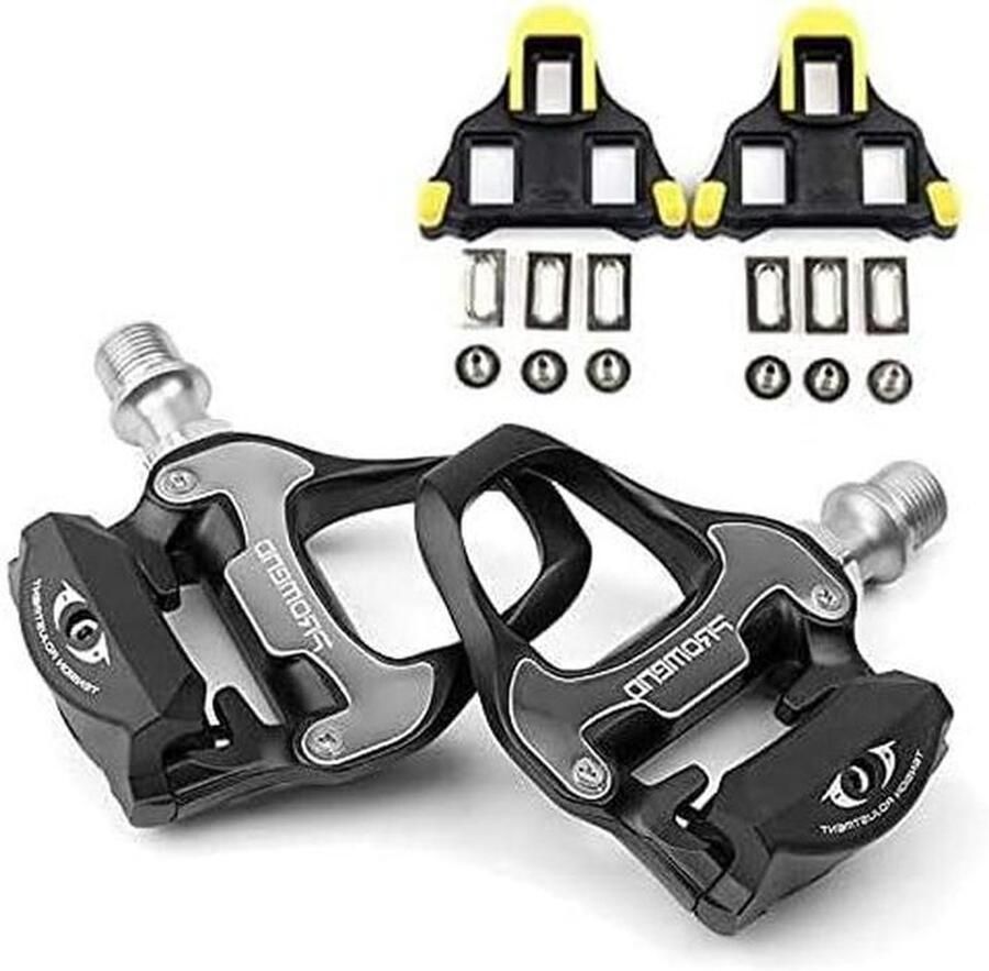 Fiets Pedaal Set Racefiets Onderdelen Efficiënt Fietsen Zelfblokkerende Steun 298 Gram Zwart
