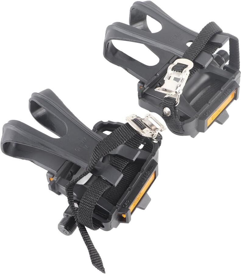 Fiets Pedaal Teen Kooi Kinder Pedalen Clips Veiliger Fietsen Verstelbare Riemgesp 112 x 79 mm Zwart