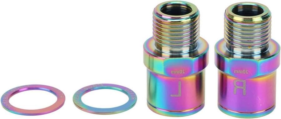 Fiets Pedaal Verlengstuk Pedaalverlenger Mountainbike Fietsen Comfortabeler Maken Titanium Legering 20mm Zilver