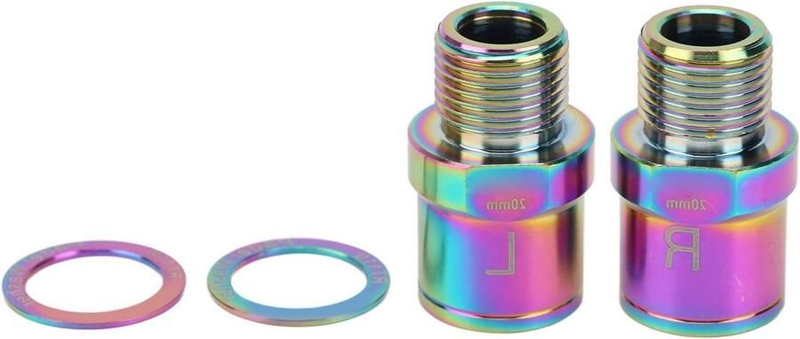 Fiets Pedaal Verlengstuk Pedaalverlengers Mountainbike Comfortabel Fietsen Titanium Legering 20mm Zilver