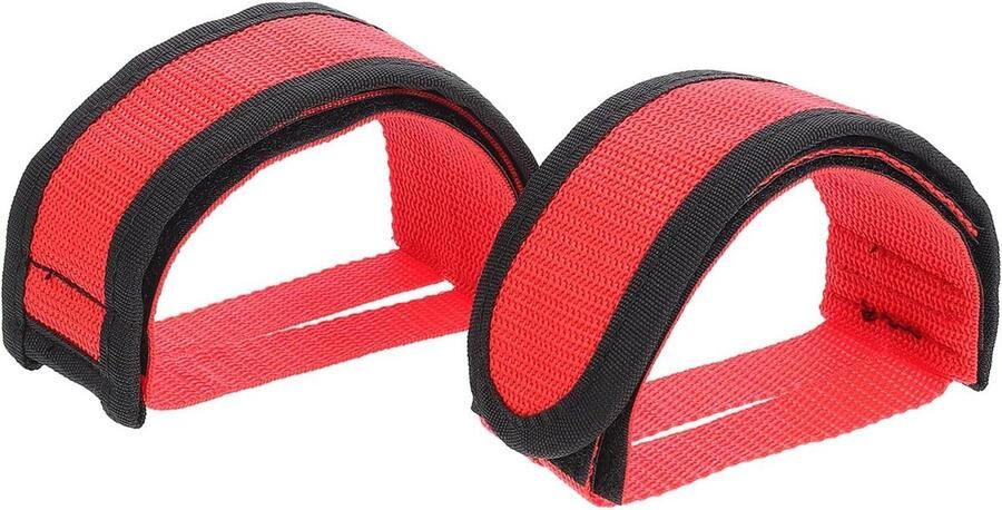 Fiets Pedaalbanden Fietspedalen Bandjes Fietsen Verbeteren Verstelbare Nylon Band Rood