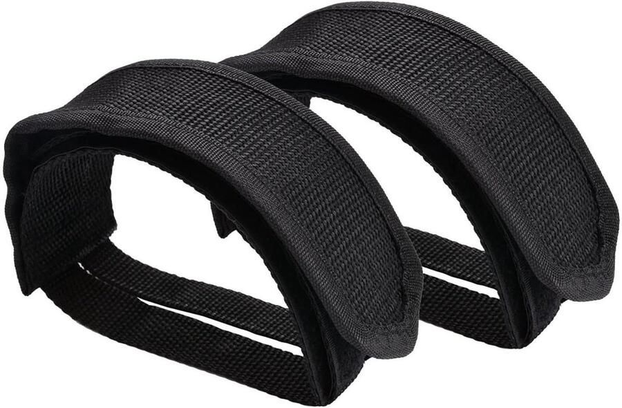 Fiets Pedaalrie Teenclips Rie Veilig Fietsen Verstelbare Nylon Banden 245 x 8 x Zwart